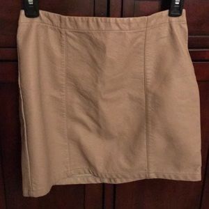 Forever 21 tan leather skirt